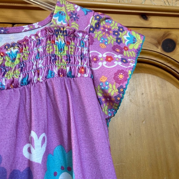 Disney store frozen summer nightgown size 9/10 Anna and Elsa sisters flowers - Picture 3 of 5